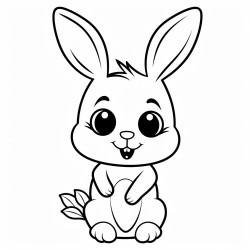 bunny rabbit with carrot