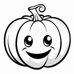 cute halloween pumpkin smiling and child friendly with not too much detail to it