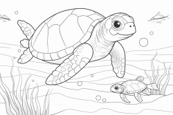 dolphin and turtle plays together
