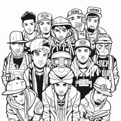 graffiiti text rofs crew