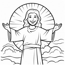 create a drawing describing the qualities of jesus for evangelical children