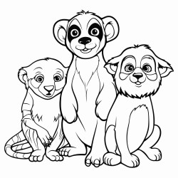 penguin goat giraffe otter dog monkey