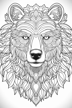 bear face 12 view