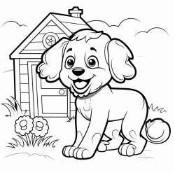 dog with 20 legs and a doghouse the size of an excavator