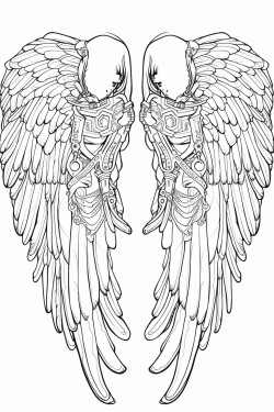 six wings with two wings they covered their faces with two they covered their feet and with two they were flying