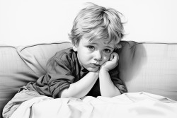 5 year old crying on the couch