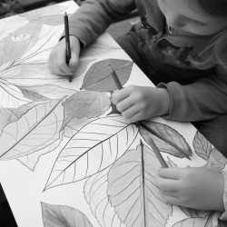 aking leaf collages children gluing leaves and crafting with fall materials generate a coloring page based on that for a 25 yo