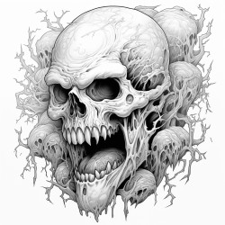 a scary skull horror image