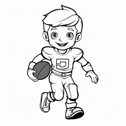 football player with t on uniform