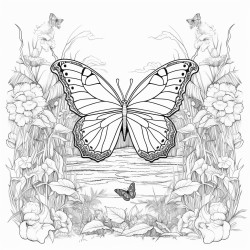 the words dancing like butterfly wings surrounded by a butterfly garden