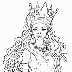 black woman queen with dreads