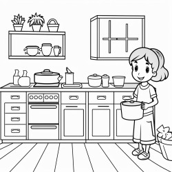 a kitchen of a child