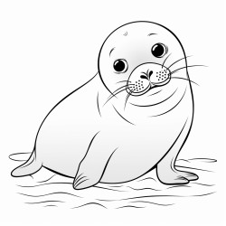 a cute icelandic crabeater seal