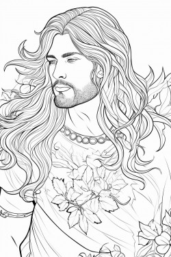 figure with a man with long hair