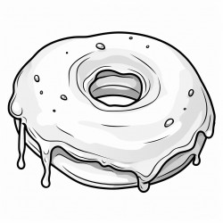 donut sweetened dough fried in the shape of a ring