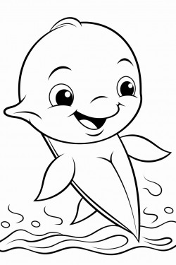 a cute baby dolphin