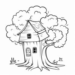 house next to tree