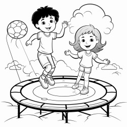 szop skaczcy na trampolinie