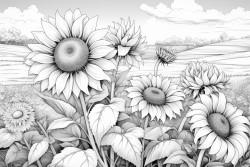 sunflower in a feild