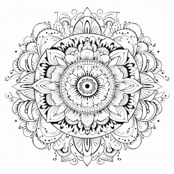 mandala with motivation quote