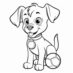 puppy play with ball