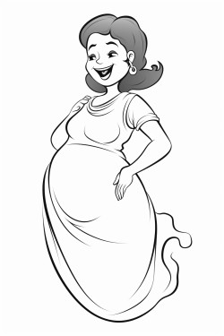 happy woman a few weeks pregnant
