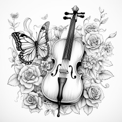 a butterfly plays violin