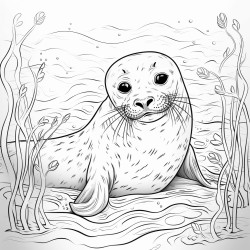 a common seal swimming