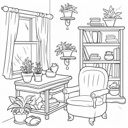 cozy corner with daily utensils relaxing environment