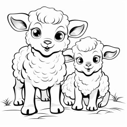 family cubs of sheep