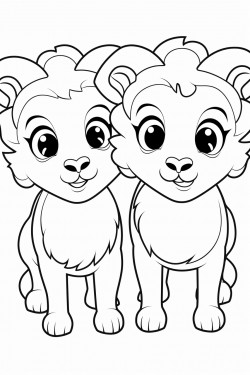 two cute animated animals beefing it out