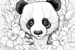 panda comiendo hojas