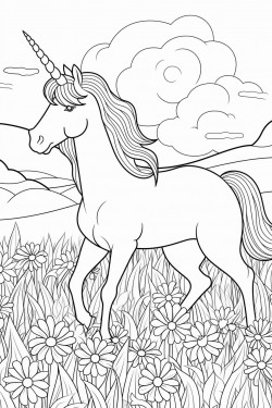 unicorn in field