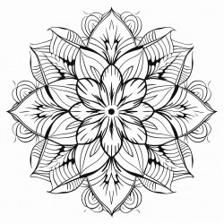 mandala flower coloring page