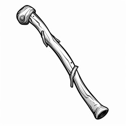 wooden crutch