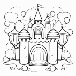 bouncy castle jumping children balloons