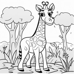 girrafe in forest