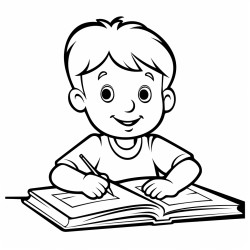 a 3 year old kid filling colors in a book