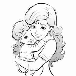 mother and kid hugging
