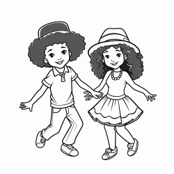 vector designs cut files couple of salsa dancers girls hair curly boy in hat caribbean couple