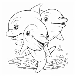 smiling baby dolphins