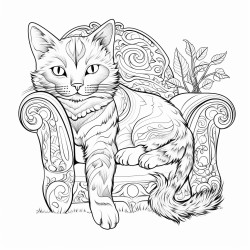 cat on the sofa