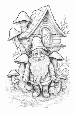 gnome ferique entour de lierre