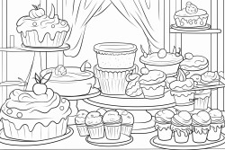 une ptissire entoure de patisseries