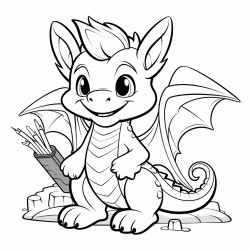 cute hilarious dragon coloring