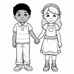 a 5 year old and 18 year old holding hands with