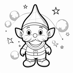 a gnome on the moon