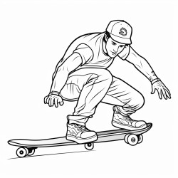 skateboarder grinds rail