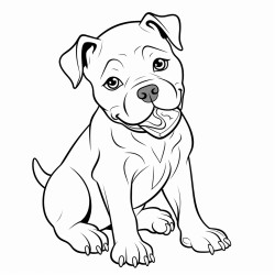 pitbull eating a bone