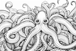 writhing tentacles surrounding a blank center
